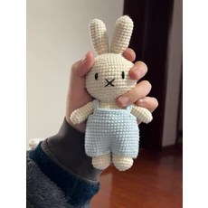 DIY 귀여운 토끼 인형 만들기 키트 애착인형 DIY 키링만들기 솜인형만들기 재료 포함 취미생활 선물용 패키지, 미피 토끼 재료 패키지 2개 열쇠고리, 2개, 남여공용