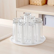 윤별 주방 플라워 컵걸이 머그 홀더, 화이트, 1개