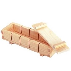 日本製 無塗裝原木壓壽司模具 小 (五切), 1個