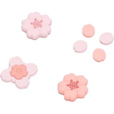 GeekShare 실리콘 크로스 D-Pad 버튼 캡 세트 귀여운 조이스틱 커버 - ABXY 키 스티커 닌텐도 스위치OLED 조이콘과 호환 사쿠라