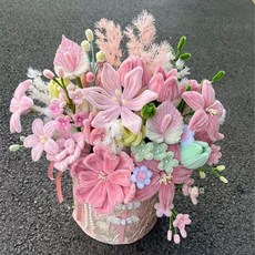 DIY 재료 투토리얼, 핑크 포옹 버킷 소재 가방