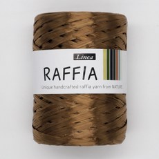 리네아 라피아 뜨개실 40g, 410 유광 브라운, 1개
