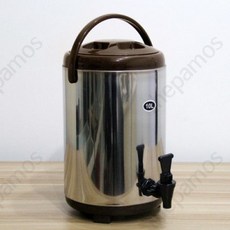 대용량 업소용 보온통 워터저그 보냉 물통 보온병 스텐레스, 10L 브라운 × 1개, 1개