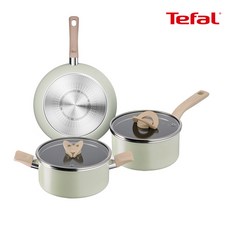 테팔 세이지 쿡 3종 세트(프라이팬24cm+편수냄비18cm+양수냄비20cm), 1세트, 팬24cm+편수18cm+양수20cm, 민트