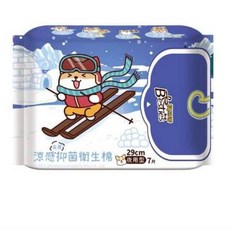 Besties貝絲蒂 柴語錄 涼感抑菌衛生棉 超極簿 舒適透氣 SGS檢驗, 1個, 29CM:夜用型