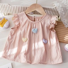 女寶寶夏季時尚可愛飛飛袖上衣女童洋氣韓版童裝圓領背心T恤新款
