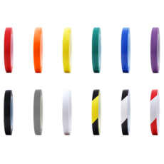 바닥 라인테이프 12mm X 30M PVC 12컬러 안전 경계 표시 동선 구획, 흑색, 1개