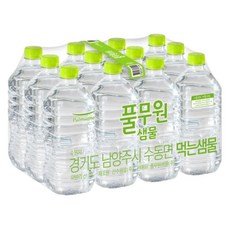 풀무원샘물 무라벨 생수, 1L, 12개