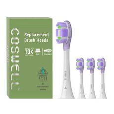 COZWELL 適用於小米電動牙刷刷頭 掃振系列 MES609/MES610 柔軟護齦型, 4個, 柔軟護齦型CX05-1/4入