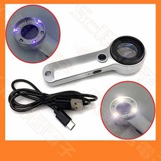 祥昌電子 10倍 珠寶鑑定放大鏡 LED照明 UV紫光 驗鈔 放大鏡, 1個