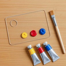 투명 아크릴 팔레트 10x15cm 직사각 굿드로잉 미술용 팔레트 조색판 2개입