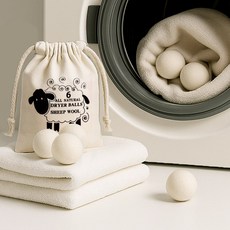 루폭트 빠른건조 건조기 양모볼, 6개, 화이트