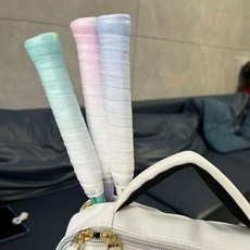 羽毛球拍漸變泡泡膠手膠 高顏值減震吸汗粘手防滑比賽專用舒適纏帶, 漸變粉,6條裝+封口膠+收納袋, 1個