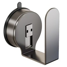 壁掛式鍋蓋架 免打孔強力吸附 可調節間距廚房收納置物架, 槍灰色, 1個, 1層