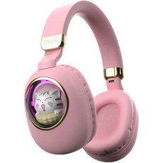 Girls Wired Headphones With Microphone Blue Gaming Headset for Kids School Noise Cancelling Over E, Xmenha Pink
