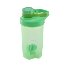 運動水杯 蛋白粉搖搖杯 PP食品級材質 大容量水壺 健身攜帶方便 耐用防漏設計+旋蓋搖搖杯500m綠色+401-500ml, 1個, 1L, 旋蓋搖搖杯500m綠色:401-500ml