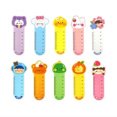 AN 책갈피 겸용 동물자 50개입 책 5cm 다이어리 휴대성 가벼움 눈금, 50개, 혼합