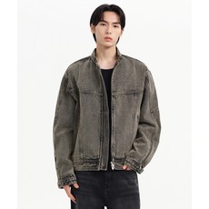 매장정품 무신사 스탠다드 MUSINSA STANDARD 스톤 워시드 데님 레이서 자켓 재킷 [워시드 베이지] MMENJ1Z70-WD 1205729