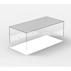 積木城市一店 台製 壓克力展示盒 模型車收納盒, 1個, 白底罩式