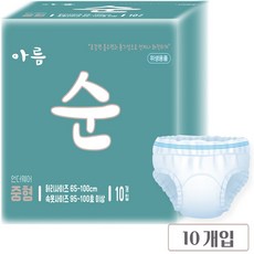 [아름순] 국내생산 요실금 환자용 성인용기저귀 팬티형, 중형, 1개, 10개입