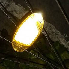 바퀴 휠에 끼우는 선명하고 밝은 안전주행 자전거 반사판, 황색