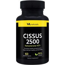 미국 직구 ML Naturals Cissus 2500mg 120 베지캡슐, 1개, 60정