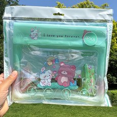 手機防水袋 水下拍照專用 可觸控拍攝, 白兔粉熊, 1套