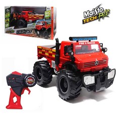 어린이RC카 중장비장난감 덤프트럭 빅사이즈 마이스토 벤츠 유니목, 레드, 1개