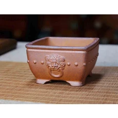 중국 보라색 클레이 화분 육각형 및 수제 분재 앤티크 크리에이티브 정원 장식 홈 데코 H399, 1PCS, 08 14x14x8cm, 1개