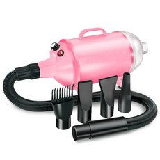강아지 드라이기 반려견 애견 블로어 강풍, 1개, U. 새로운 블로우와 빨다 올인원 기계 순수한 핑크 컬