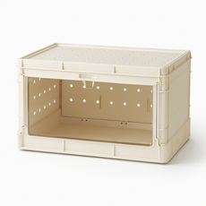 도파밍 스택업 서랍장 다용도 수납함 접이식 리빙박스, 1단, 베이지