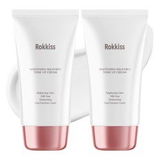 록키스 화이트닝 밀키블리 톤업 크림, Milk Base, 50ml, 2개