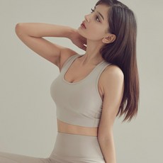 [콘치웨어] 여성용 에어라이트 스포츠 브라탑 필라테스 요가
