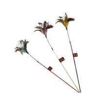 美國VEE 逗貓棒系列，多款造型 (麂皮鼠/二代火花/超級魔撢/彩色麻花/超級火花/彈力鼠)，耐用材質，增加貓咪互動樂趣, 1個, VE00053二代火花-逗貓棒, 彩色