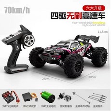 速馳宇 1/16 遙控車 大腳車 金屬傳動避震, 16101-A無刷粉黑色款,原配