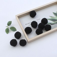 짱패브릭 블랙캔디폼폼, 블랙, 10개