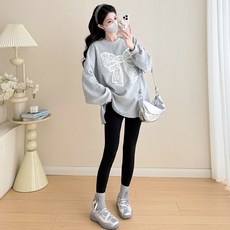 임부 긴팔 맨투맨 봄 가을 루즈핏 스웨트셔츠 편안한 캐주얼 스타일필수템 JS