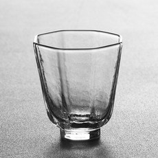 유리찻잔 꽃송이 장미 마이티룸 내열유리 찻잔, 1개, 큰 팔각형 컵 [80ml]