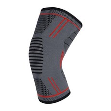 압축 무릎 지원 슬리브 탄성 패드 스프링 체육관 스포츠 보호대 농구 하이킹 다리, 색상: 3. Red / 크기: D. L, 1개