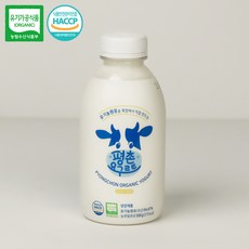 유기농원유로 만든 유기농 평촌요구르트(플레인 500ml) 예약 화요일 목요일발송, 4개