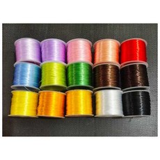 蠶絲彈性線 - DIY串珠手鏈飾品材料 (日本蠶絲線 水晶線 透明彈力線), 金黃, 1個