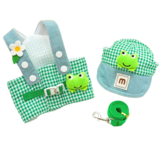 하니펫 강아지 귀요미 하네스 세트, 1세트, 개구리