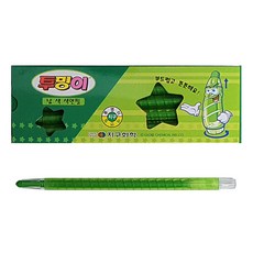 지구화학 학생용색연필 투명이 낱색 12자루, 연두