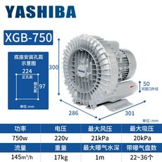 링브로워 공업용 터보 송풍 산업용 송풍기 배풍기 고압 펌프, 750W 220V