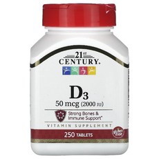 21세기센트리 비타민D3 50mcg 2000IU 250정 VitaminD3, 1개