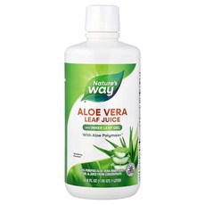 네이처스웨이 알로에베라 내엽 젤 및 즙 Aloe Polymax 함유 와일드 베리 1l(33.8fl oz), 1L, 1개