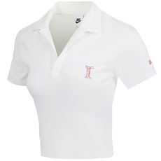 나이키 SW WOMEN'S SS POLO TOP 반크롭 데일리 캐주얼 테니스 배드민턴 반팔 폴로 셔츠