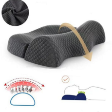 수면 베개 인체공학 목지지베개 경추 낮은 베개 어깨 고밀도 서탄성 어깨받침 메모리 폼베개 받침, 핑크