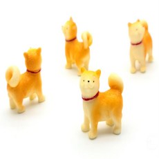 해들일추천샵 화분 장식 소품 4개세트 시바견 화분데코