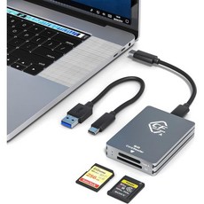 CFExpress 타입 A/SD 카드 리더 USB C 10Gbps A 리더(USB 3.2 Gen2 전송 속도 포함) 듀얼 슬롯 CF Express SD 어댑터(USB C t, CFexpress A/SD 카드 리더 USB C 10G
